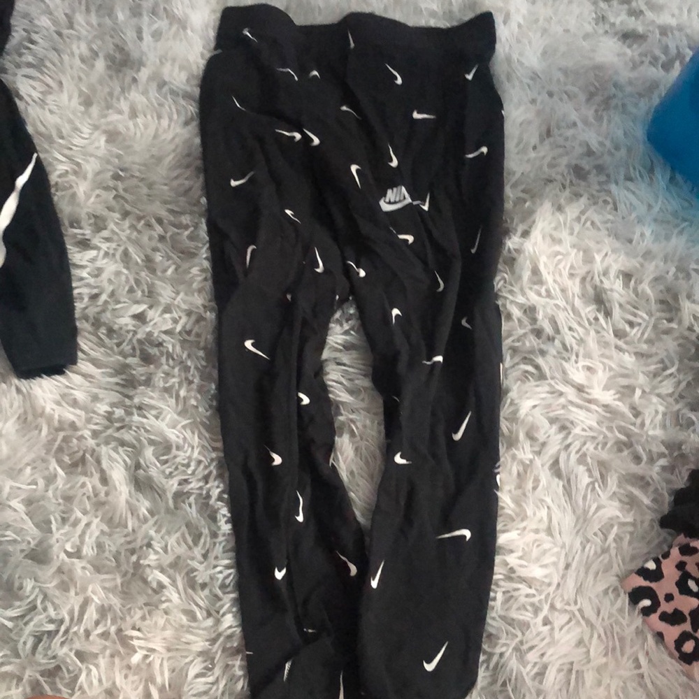 Nike Black and White Leggings